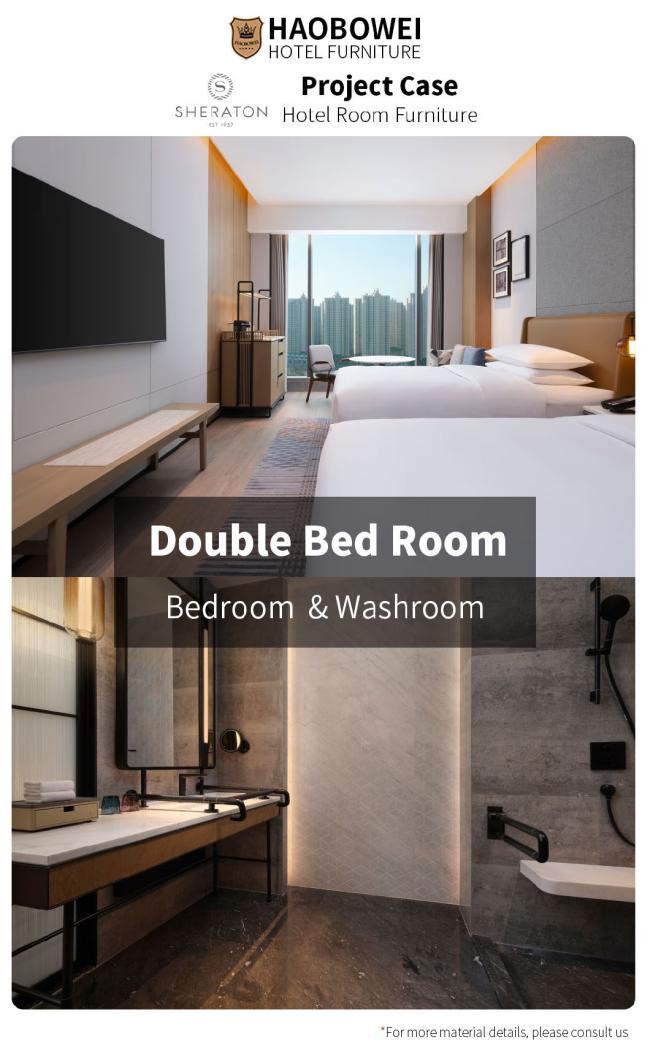 Wholesale Sheraton Five Star Resort Luxury King Size Bedroom Set Furniture Hotel