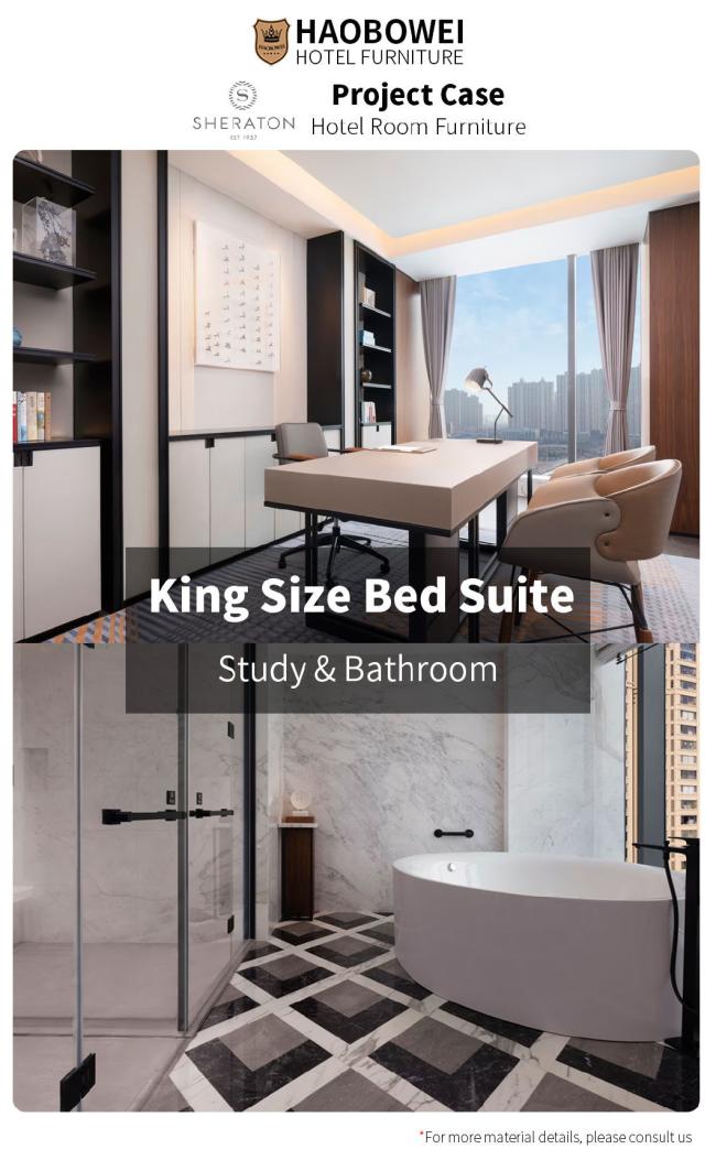 Wholesale Five Star Apartment Hotel Standard King Size Bedroom Foshan Furniture Set