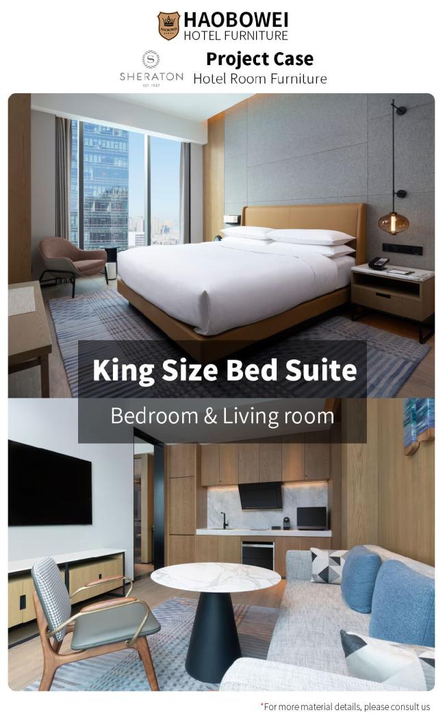 Sheraton 5 Star Apartment Hotel Furniture Source Factory King Size Bedroom Set