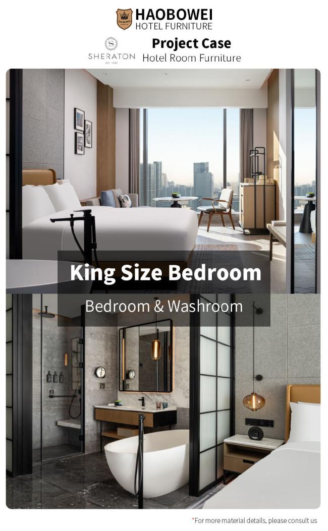 Marriott Business Hotel Furniture Modern Standard Double Bedroom Set Custom Five Star