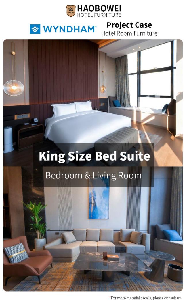 Hotel Furniture Foshan King Size Bed Business Resort Source Factory Bedroom Set