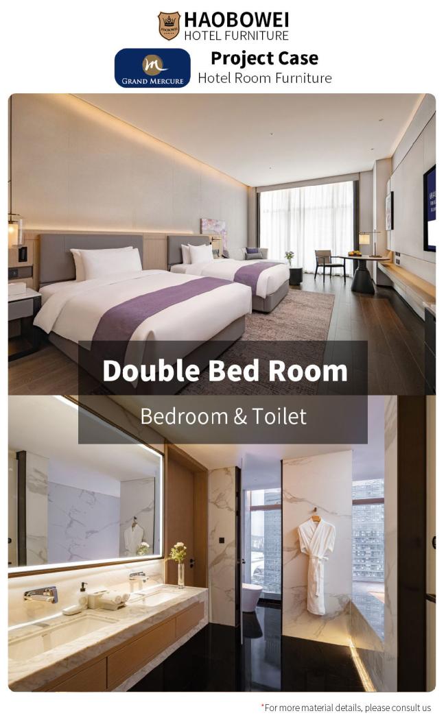 Five Star Furniture Modern Luxury Style King Size Bedroom Set Custom Hotel