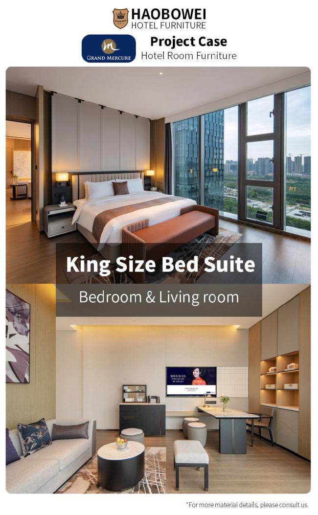 Hotel Furniture Modern King Size Bedroom Set Headboard Source Factory Five Star