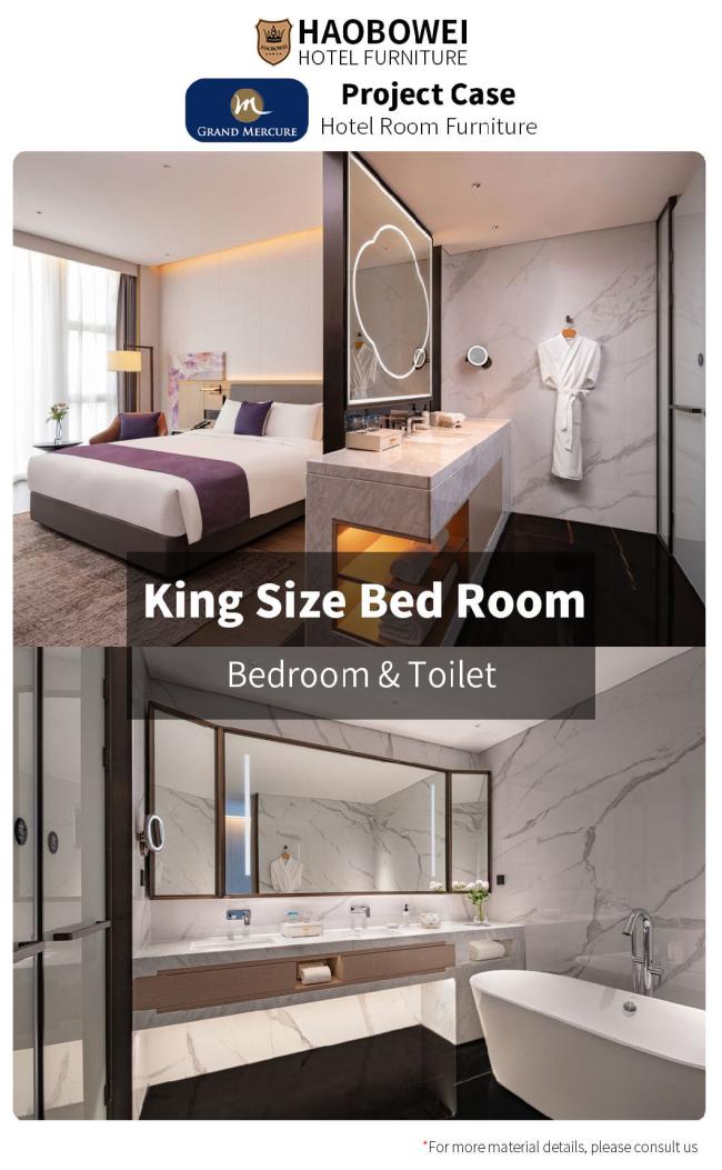 Wholesale 5 Star Hotel Furniture China King Size Bedroom Set Custom Factory