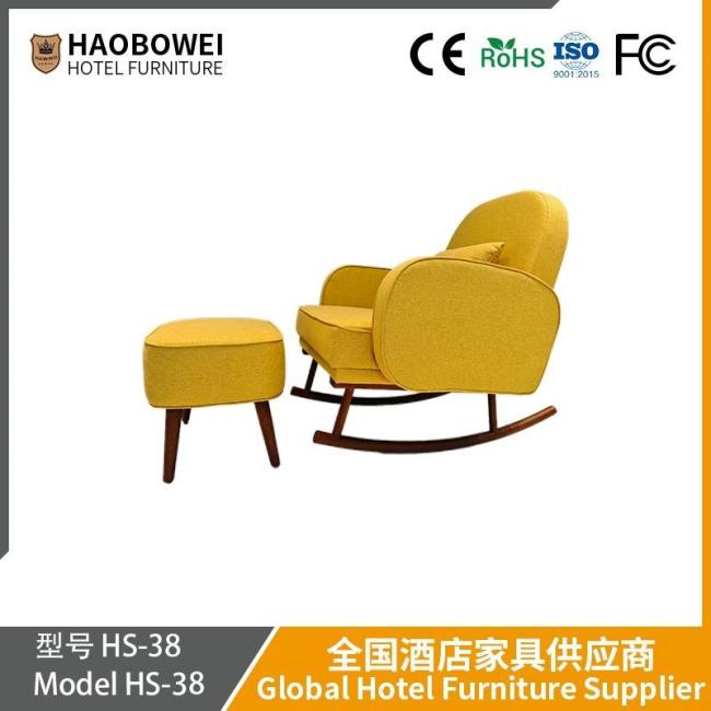 Modern Light Luxury Rocking Chair, Adult Recliner, Balcony Home Leisure Lunch Break Rocking Chair, Living Room Light Luxury Dual-Purpose Sitting and Lying Lazy