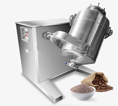 China Rotary 3D Drum Multi Direction Mixer Moving Ribbon Blender Machine For Herbal Powder for sale