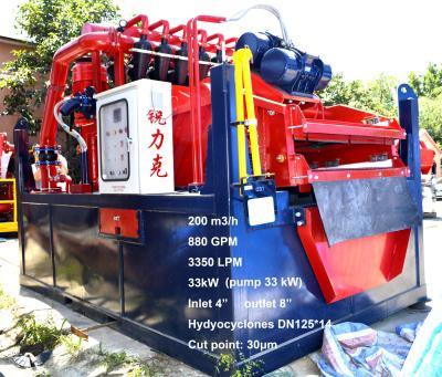 China Compact Mud Recycling System with L3500*W2350*H2680mm Dimensions and Total Power 33 KW for sale