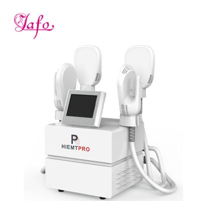 China Newest Multifuntion 4 handles ems electromagnetic build muscle burn fat slimming machine hiemt for slimming for sale