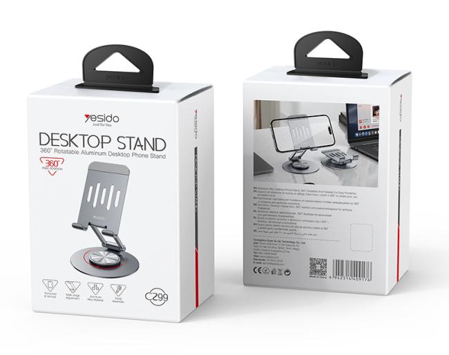Yesido C299 phone holder in folded and unfolded positions