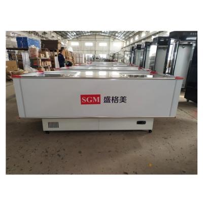 China Island Undercounter Display Freezer For Ice Cream Galvanized Plate Body for sale