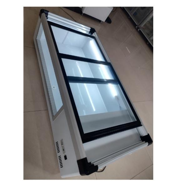Quality commercial Seafood Display Freezer Glass Door Refrigerated Table Top Display Case for sale