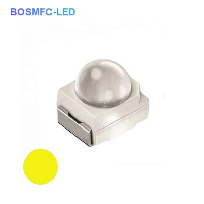 China 3528 SMD LED Yellow light viewing angle 60 degrees dome lens Amber led diode light for traffic light for sale