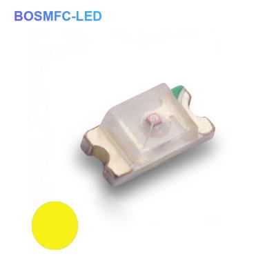 China 0603 SMD LED Yellow 585-595nm Amber light 1608 chip LED for led display indicator for sale