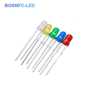 China 3mm Through Hole LED all colors F3 dip led Practical For Indoor Lighting for sale