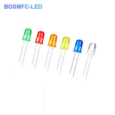 China 5mm Light Emitting Diode , White Red Green Blue Yellow Orange Dip Type LED for sale