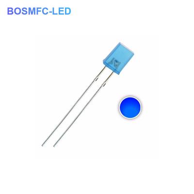 China Rectángulo azul a través del agujero LED Diodo emisor 2x5x7mm Durable en venta