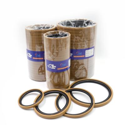 China Construction Equipment Hydraulic Piston Seal NBR Material Golden Color for sale
