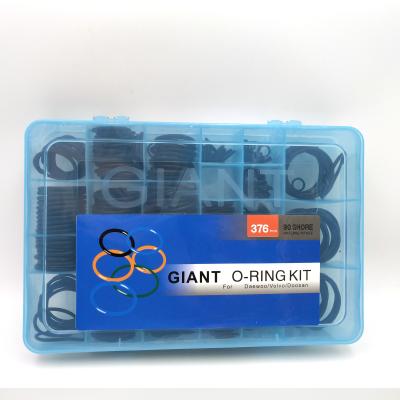 China sello de goma hidráulico O Ring Kit Box For Daewoo/Doosan de 376pcs NBR90 en venta