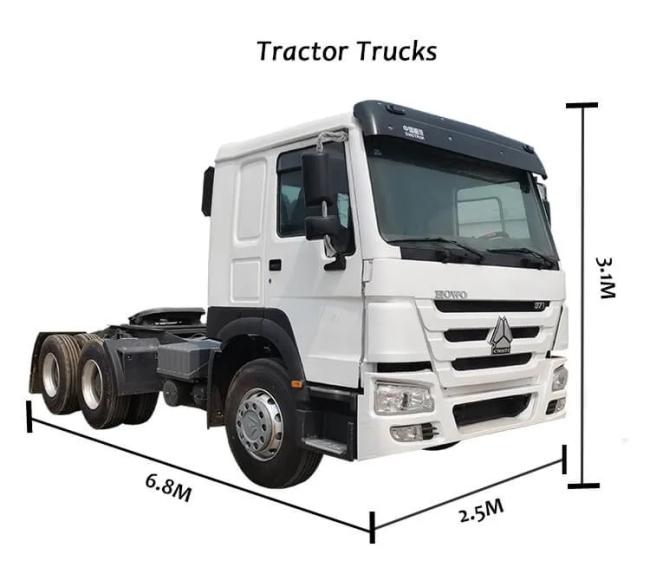 10 Tires 6X4 375HP 371 HOWO Truck Tractor Truck