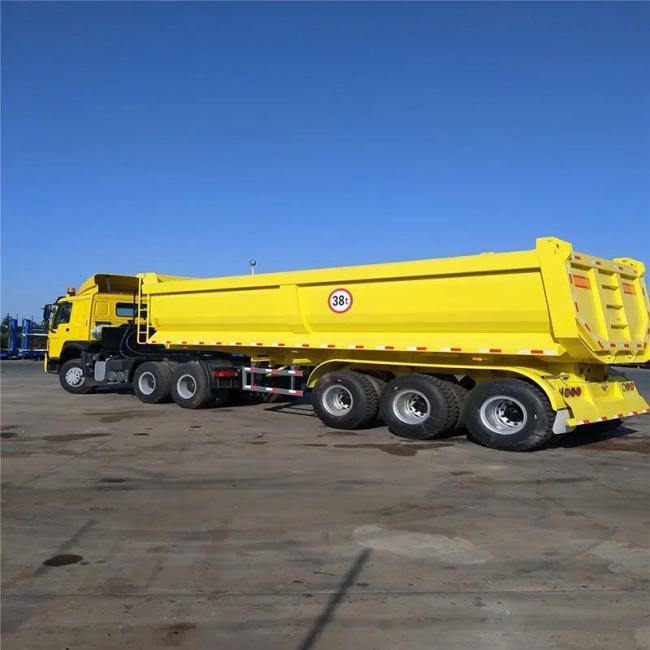 Trailer 4 Axles Rear Hydraulic Lifting Tipper Dump Semi Trailer