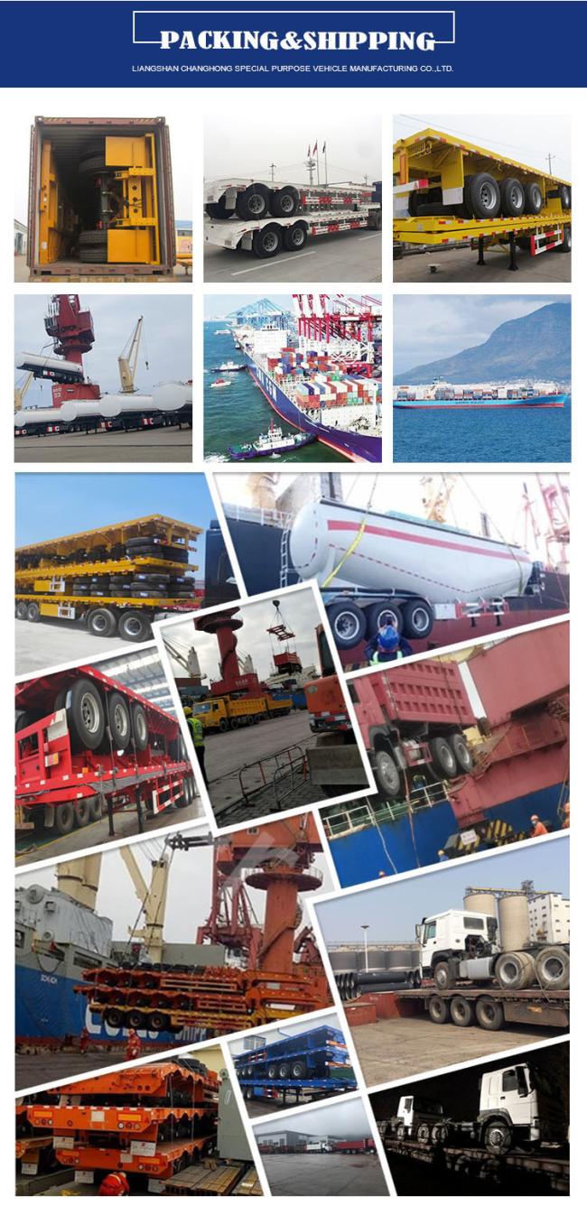 Hydraulic Cylinder 4 Axles U Type 50 Tons End Dump Trailer Tipper Semi Truck Trailer for Sale