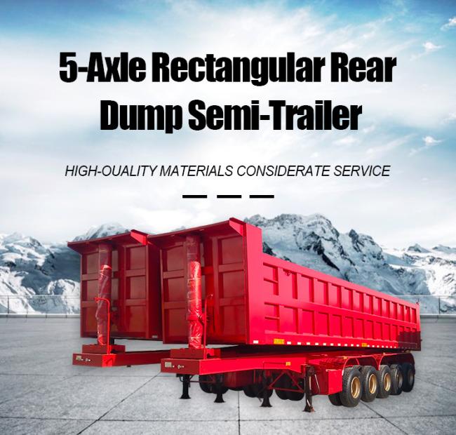 100 Ton 44 Cubic Meters Dumper Tipper Semi Trailer 6 Axles Dump Semi Trailer for Gahna Market