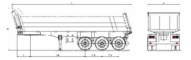 Used and New Rear Tipper Trailer 2 Axles 50 Tons Dump Truck Semi Trailer