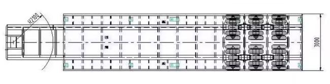 Hot Sale 3 Axles Lowbed Semi Trailer for Machinery Transport 13m Flatbed Trailer