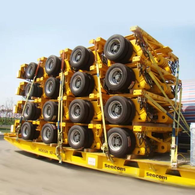 Container Chassis Loader Truck Low Bed Trailer Low Platform Semi-Trailer