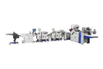 China Máquinas de processamento de papel de grande formato Farmacêuticas Outsource Linha de produção Folheto Outsource Sistema à venda