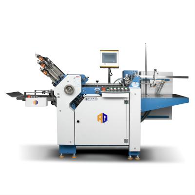 China Máquina de dobragem de papel A4 de alta velocidade Máquina de dobragem de papel Manual Folheto Equipamento de dobragem de papel à venda