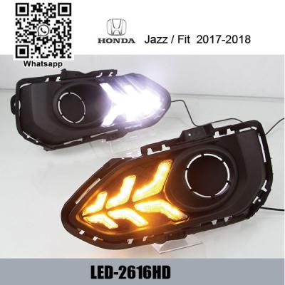 China Honda Fit Jazz DRL LED Daytime driving turn signal Fog Lights for sale