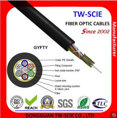 China Non Armored Dielectric Multi Strand Single Mode Fiber Optic Cable 2 - 288 Core GYFTY for sale