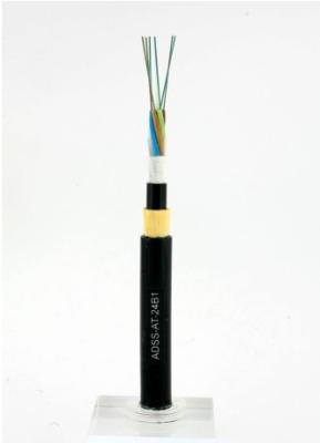 China Cable de fibra óptica ADSS súper resistente al agua, funda de PE de doble capa monomodo para comunicación de largo alcance en venta