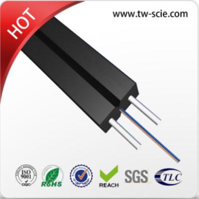 China Fiber optic indoor cable Black Jacket  FTTH drop cable with G657A1 fiber for indoor for sale