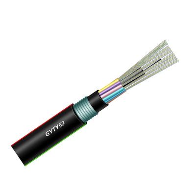China 6 Core Outdoor Fiber Optic Cable Single Mode For Direct Buried with PE outer sheath for sale