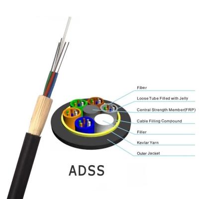 China Base 36 todo el uno mismo dieléctrico - cable de la fibra óptica de Adss de la ayuda en venta