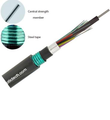 China GYTA53 12 Core Armoured Fiber Optic Cable Direct Buried Stranded Loose Tube for sale