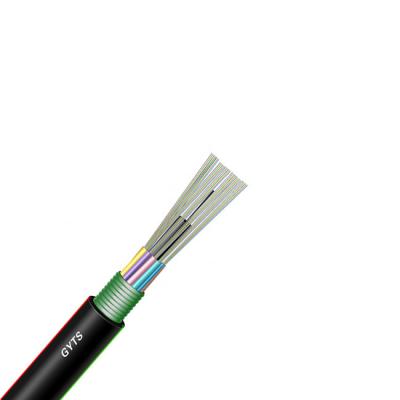 China Loose Tube Stranded GYTS Outdoor Aerial and Duct 72 Core Single Mode Fiber Optic Wire Cable for sale