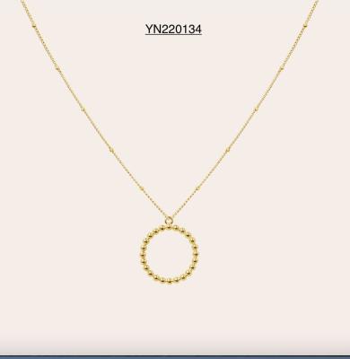 China Saya Stainless Steel Fashion Necklaces Luxury Brands Delicate Circle Necklace for sale