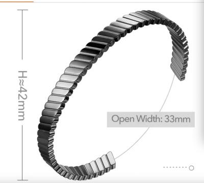 Китай Кольцо запястья bangle нержавеющей стали браслета пар светлого роскошного бренда классическое широкое продается