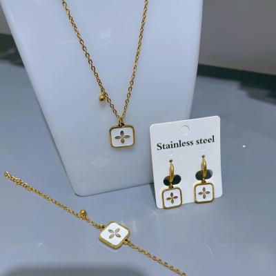 Китай Oem Gold Color Stainless Steel Jewelry Sets For Wedding Bridal продается