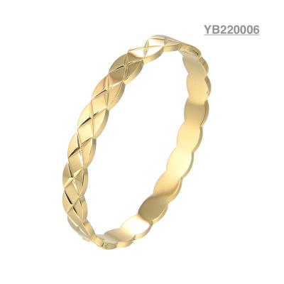 China Niche Luxury Gold Cross Bracelet Stainless Steel Buckle Bangle Bracelet for sale
