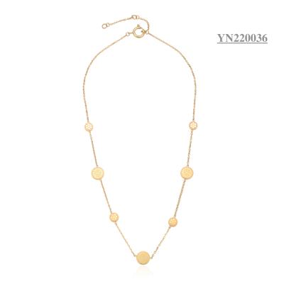 China Luxury 14k Stainless Steel Fashion Necklaces 7 White Shell Inlaid Necklaces for sale