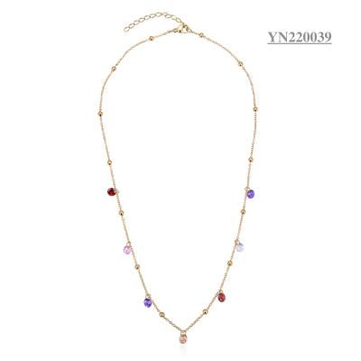 China Multicolored Pearl Stacking Gold Necklaces for sale