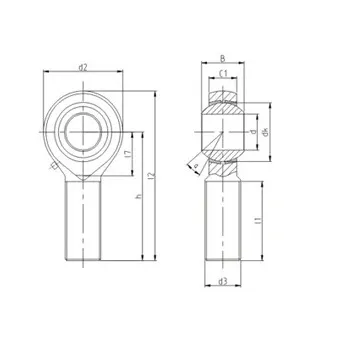 POSB Series Inch Male Thread Rod Ends/Heim Joint /Rose Joint Bearings(POSB3 POSB4 POSB5 POSB6 POSB7 POSB8 POSB10 POSB12 POSB16)