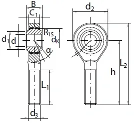 SAZP...S Series Female Thread Maintenance-Free Rod Ends/Heim Joint /Rose Joint/ Bearings(SAZP4S SAZP6S SAZP7S SAZP9S SAZP11S SAZP12S SAZP15S SAZP19S SAZP25S)