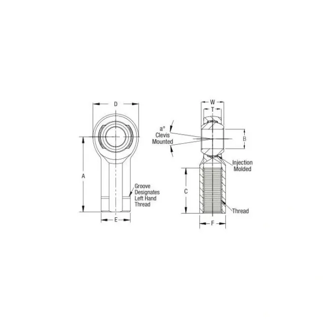 XF Chromoly Steel Series Female Rod Ends/Heim Joint/ Rose Joint/ Bearings(XF3 XF4 XF5 XF6 XF7 XF8 XF10 XF12 XF16 XF16-1 XF16-2)
