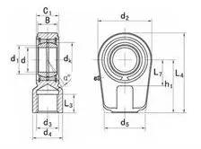 GIHR...DO Series Hydraulic Rod Ends/ Oscillating Bearings (GIHR20DO GIHR25DO GIHR30DO GIHR35DO GIHR40DO GIHR5 DO GIHR60DO GIHR70DO)