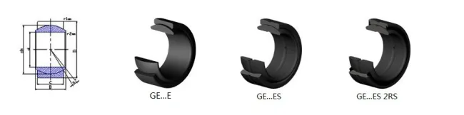 Radial Spherical Plain Bearing (GE15ES GE17ES GE20ES GE25ES GE30ES GE35ES GE40ES GE45ES GE50ES GE60ES)